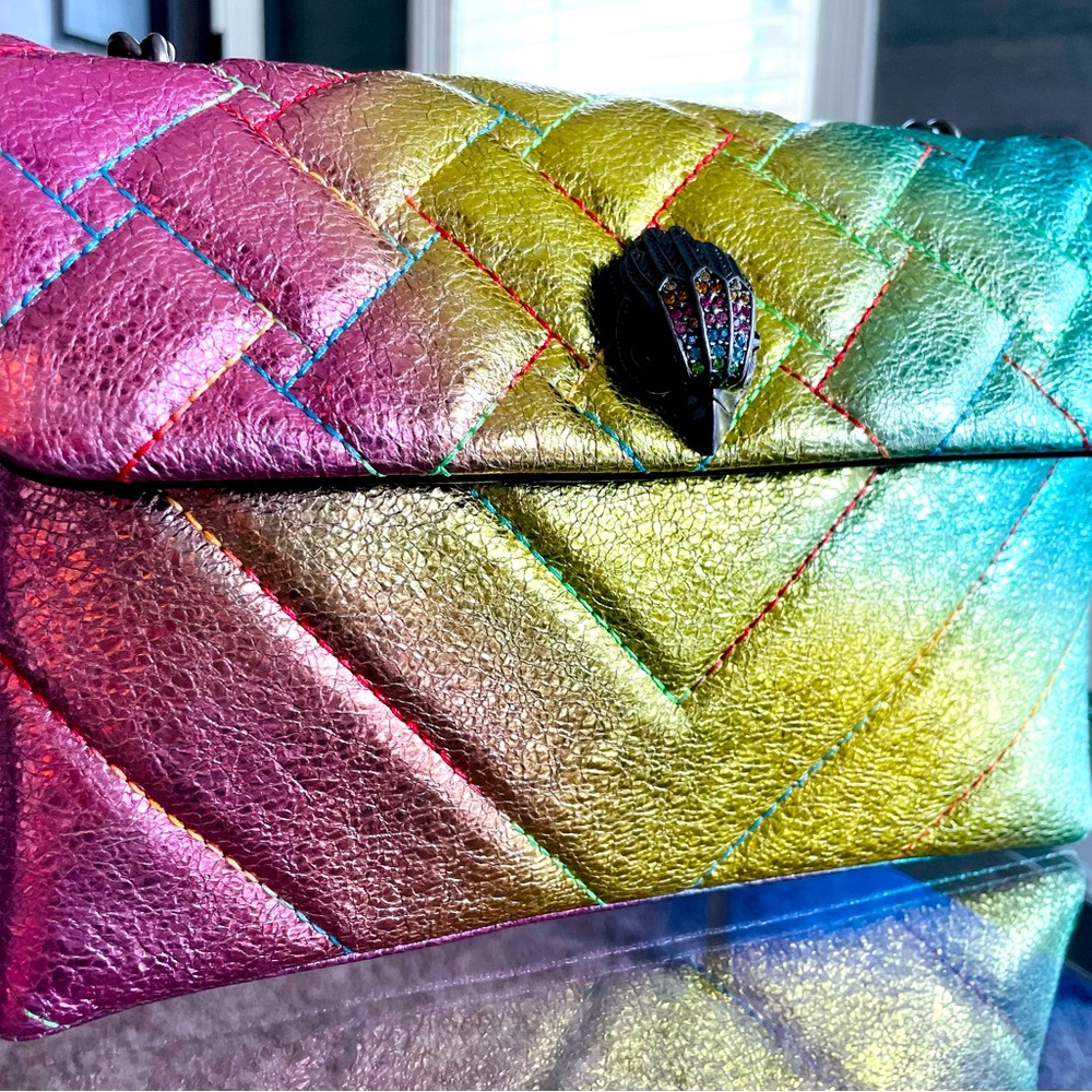 Kurt Geiger London Medium Iridescent Mermaid Metallic Kensington Bag NWT